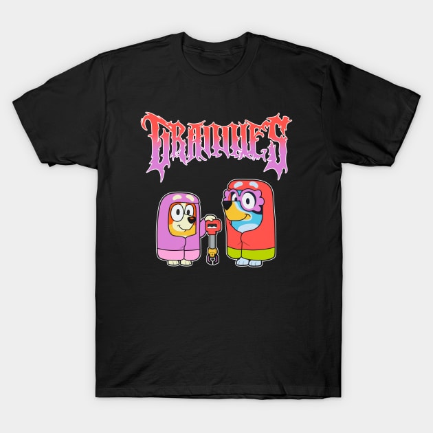 Bluey Grannies - Death Metal T-Shirt by salomina